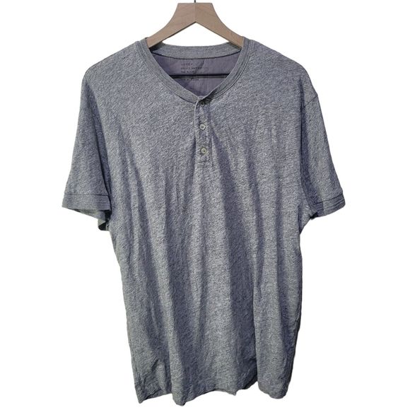 J. Crew Other - J. Crew Utility Knit Cotton Short Sleeve Henley Gray Shirt XL